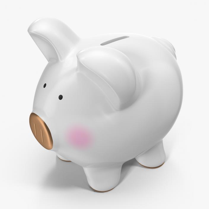 3D model Grey Piggy Bank