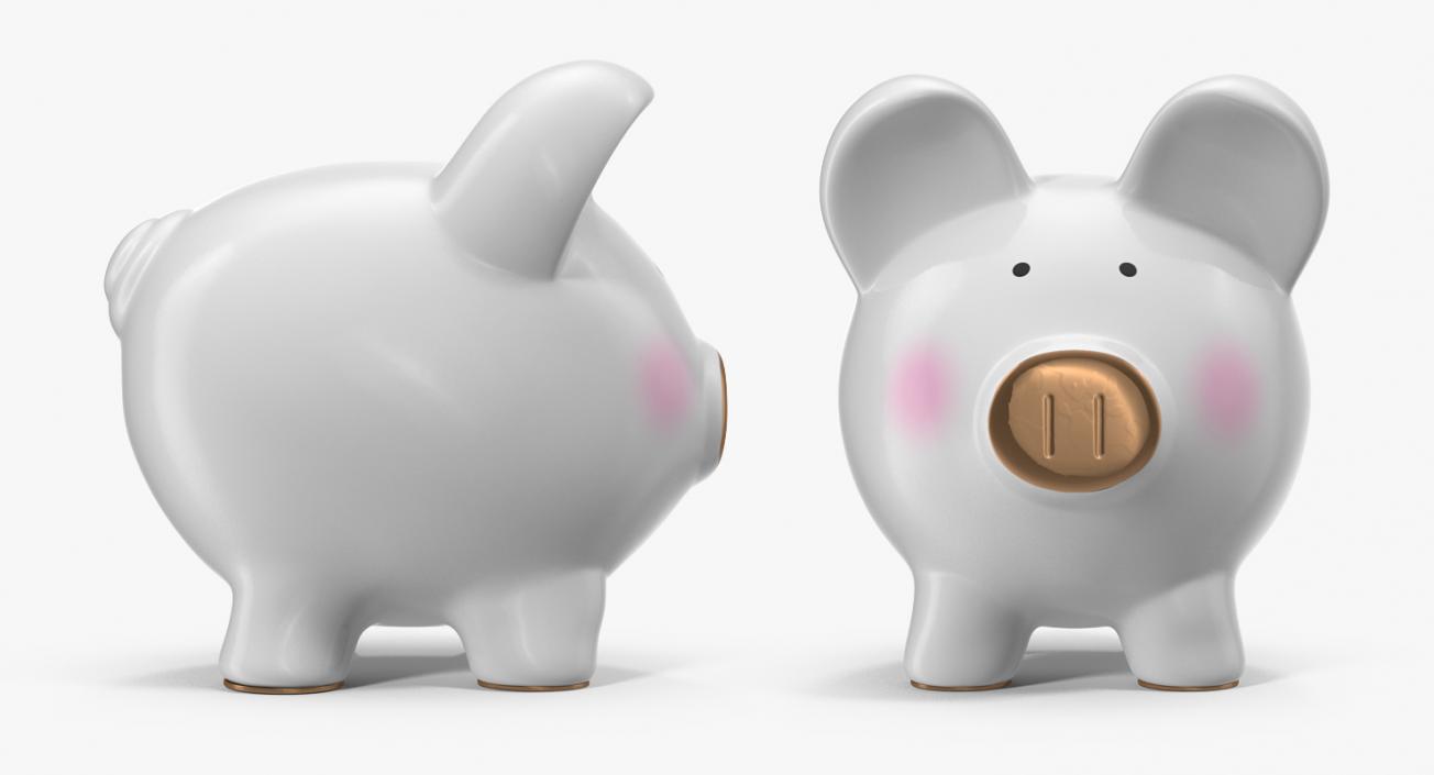 3D model Grey Piggy Bank