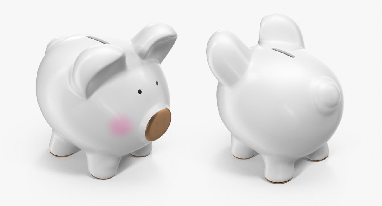 3D model Grey Piggy Bank