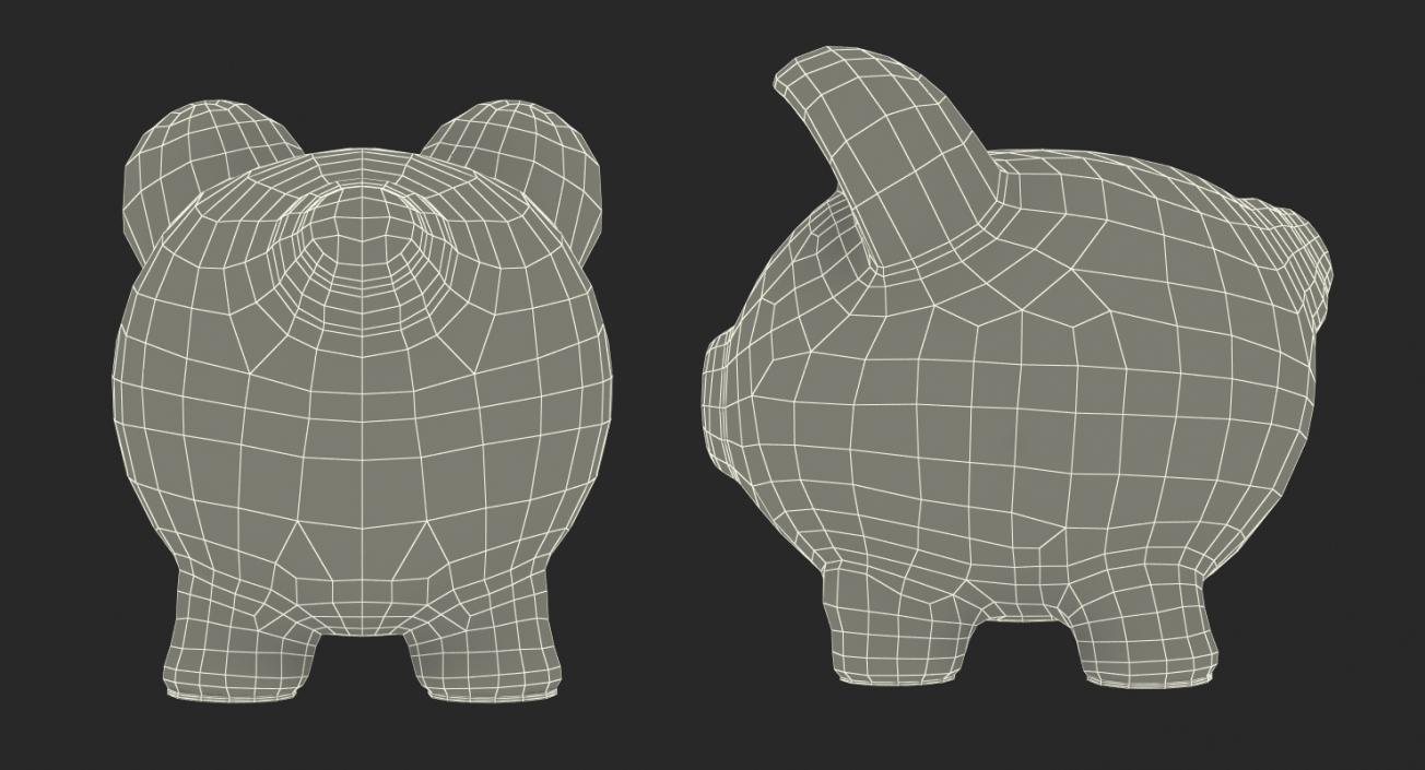 3D model Grey Piggy Bank