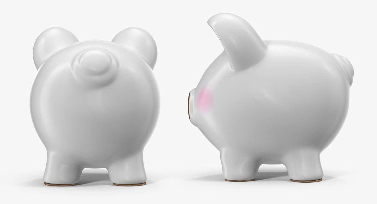 3D model Grey Piggy Bank