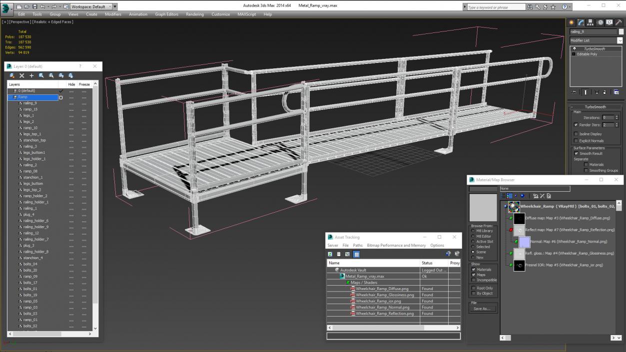 3D model Metal Ramp