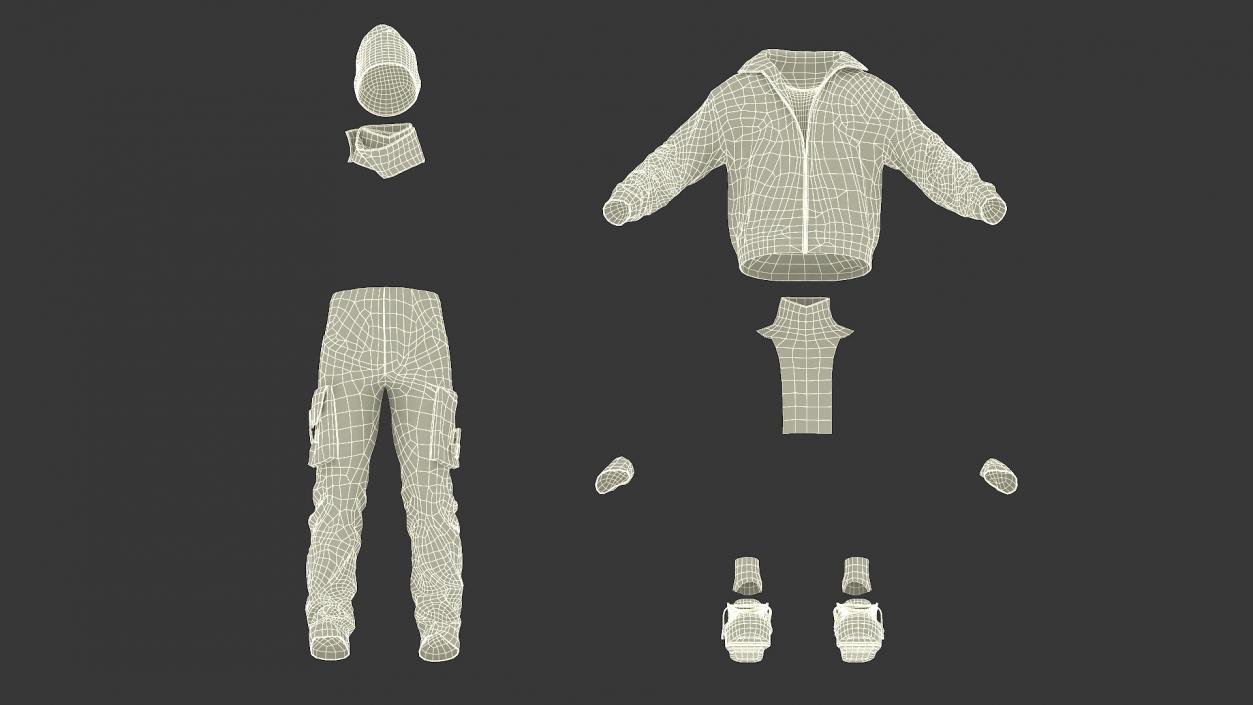 3D Ragged Clothes Set model