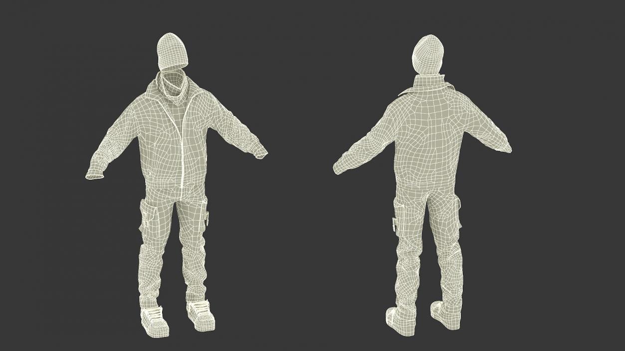 3D Ragged Clothes Set model