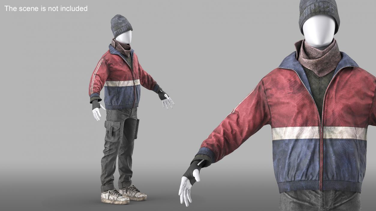 3D Ragged Clothes Set model