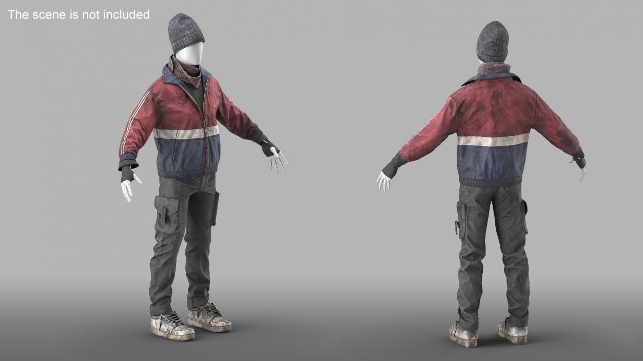 3D Ragged Clothes Set model