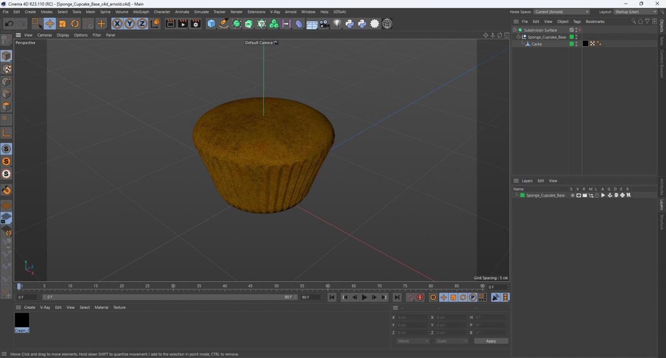 Sponge Cupcake Base 3D model