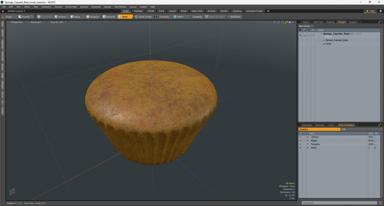 Sponge Cupcake Base 3D model