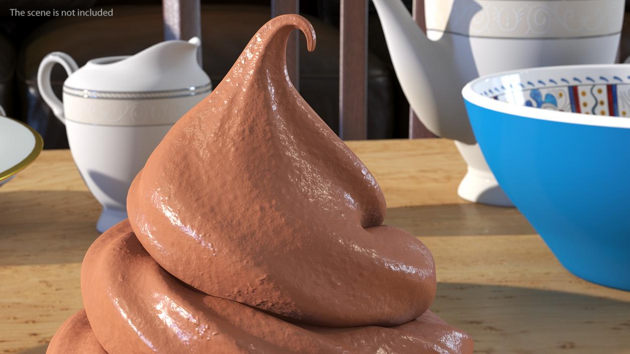 3D Chocolate Ice Cream Cup model