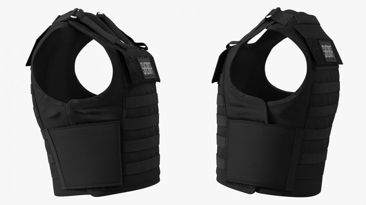 Sheriff Black Body Armor Carrier 3D