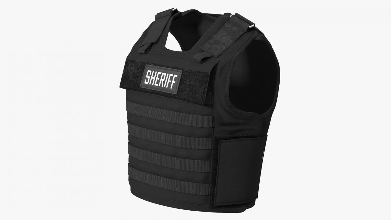 Sheriff Black Body Armor Carrier 3D