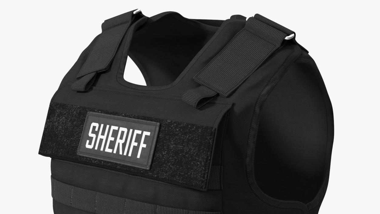 Sheriff Black Body Armor Carrier 3D