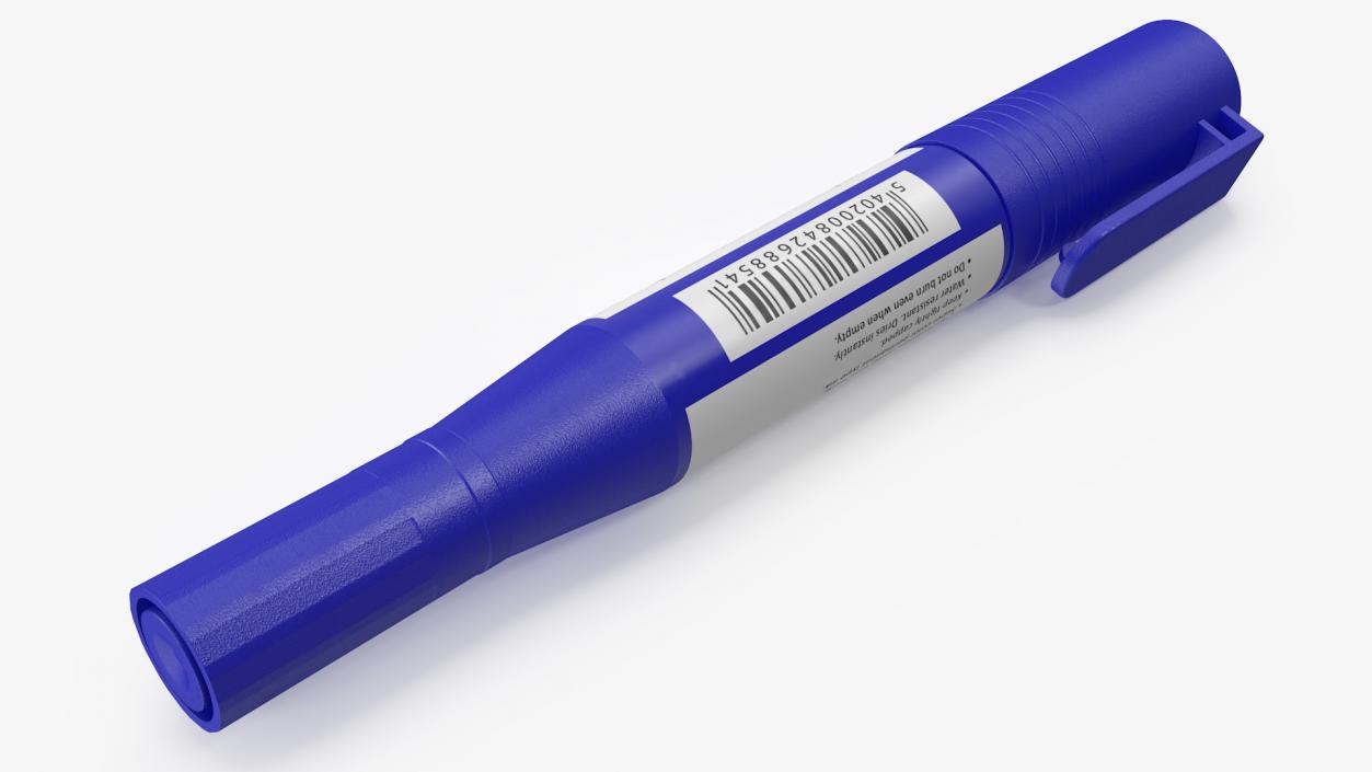 Double-Ended Marker Blue 3D model