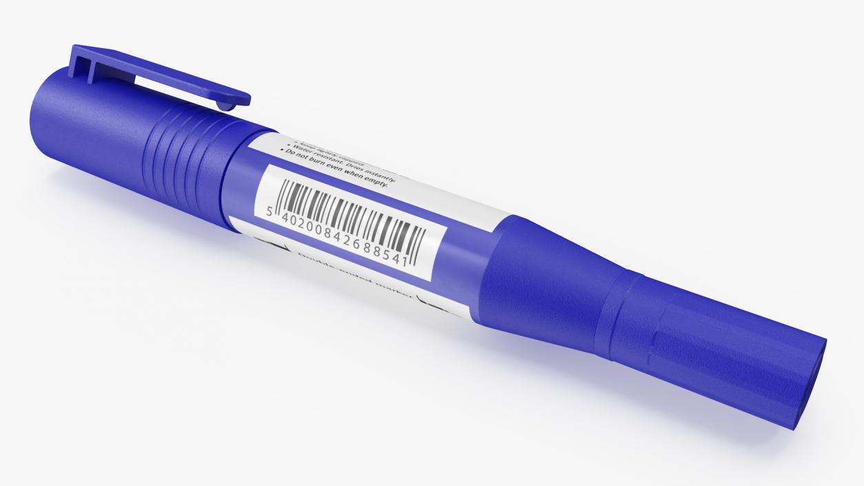 Double-Ended Marker Blue 3D model