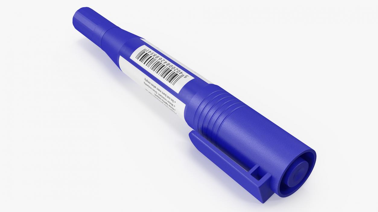 Double-Ended Marker Blue 3D model