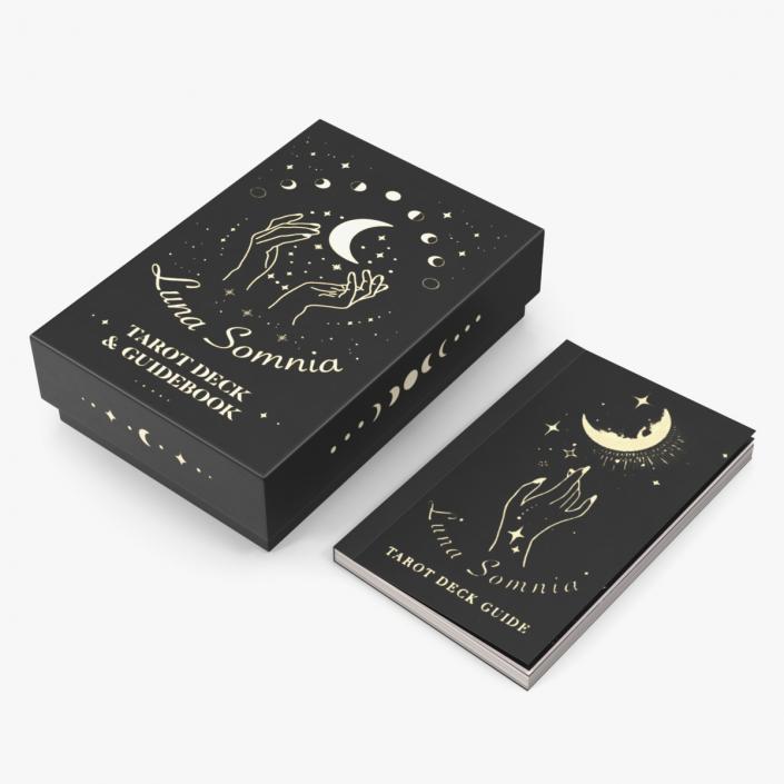 3D Box of Tarot Cards with Guidebook model