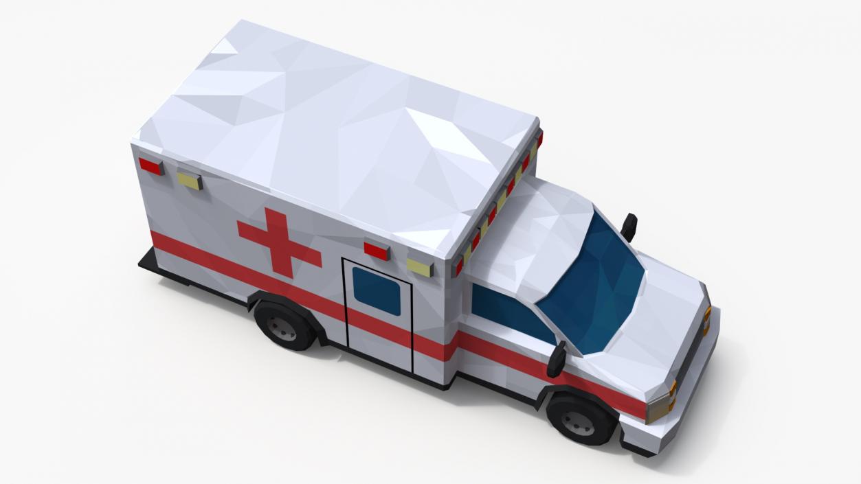 3D model Low Poly Stylized Model Ambulance 2