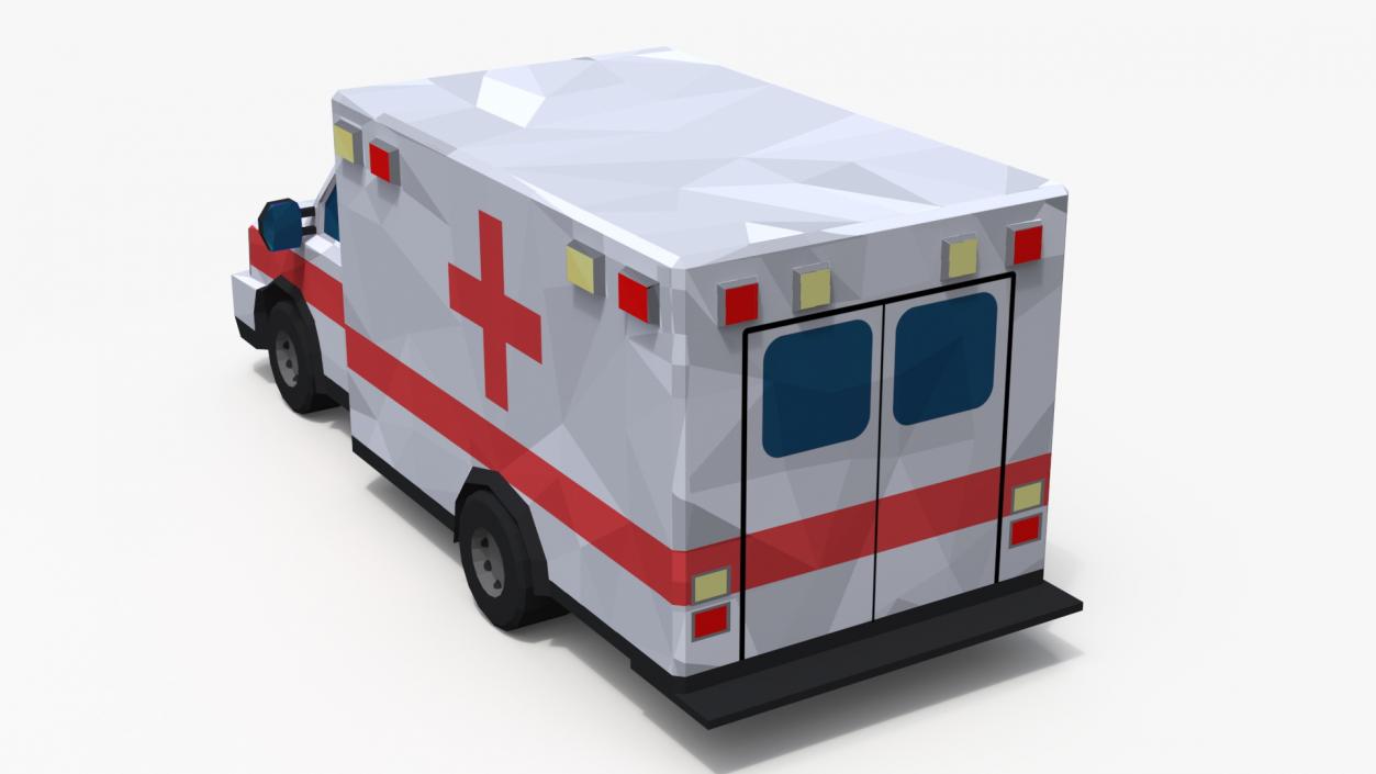 3D model Low Poly Stylized Model Ambulance 2