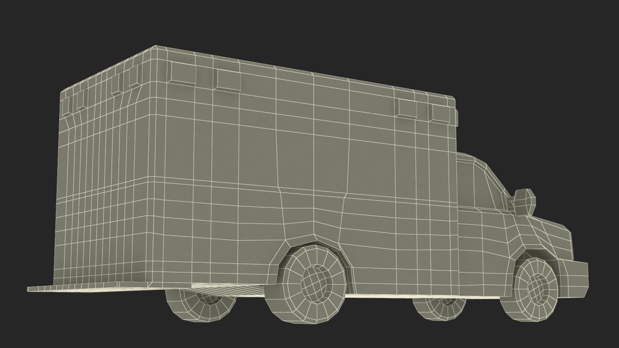 3D model Low Poly Stylized Model Ambulance 2