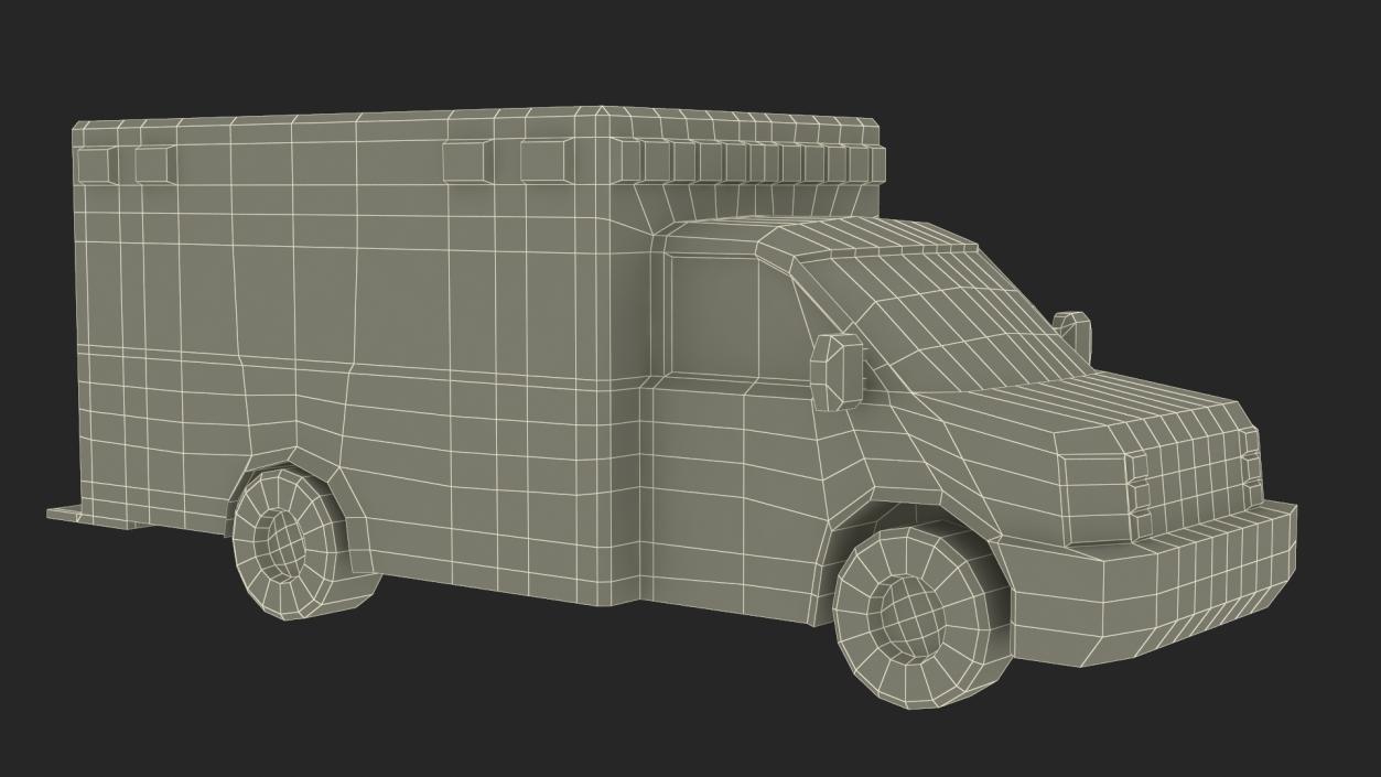 3D model Low Poly Stylized Model Ambulance 2