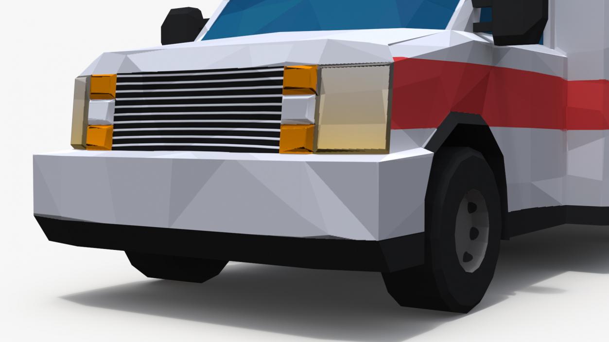 3D model Low Poly Stylized Model Ambulance 2