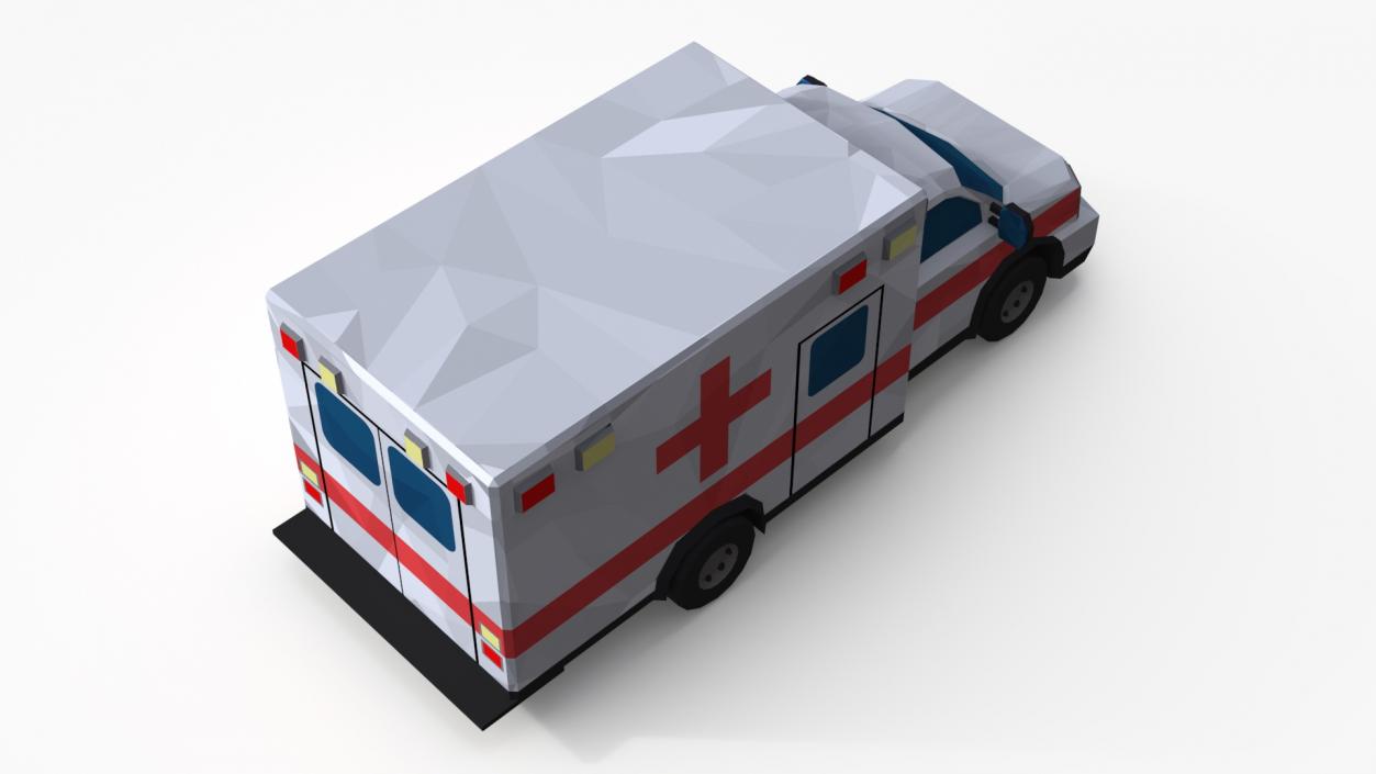 3D model Low Poly Stylized Model Ambulance 2