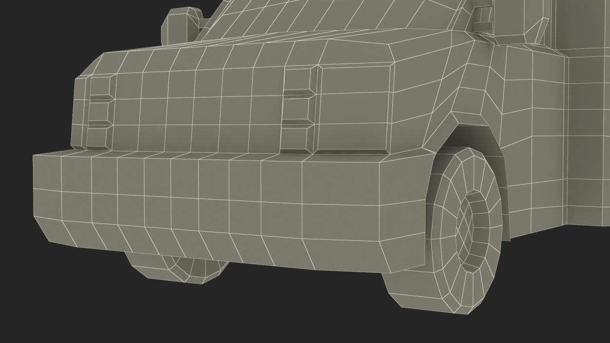 3D model Low Poly Stylized Model Ambulance 2