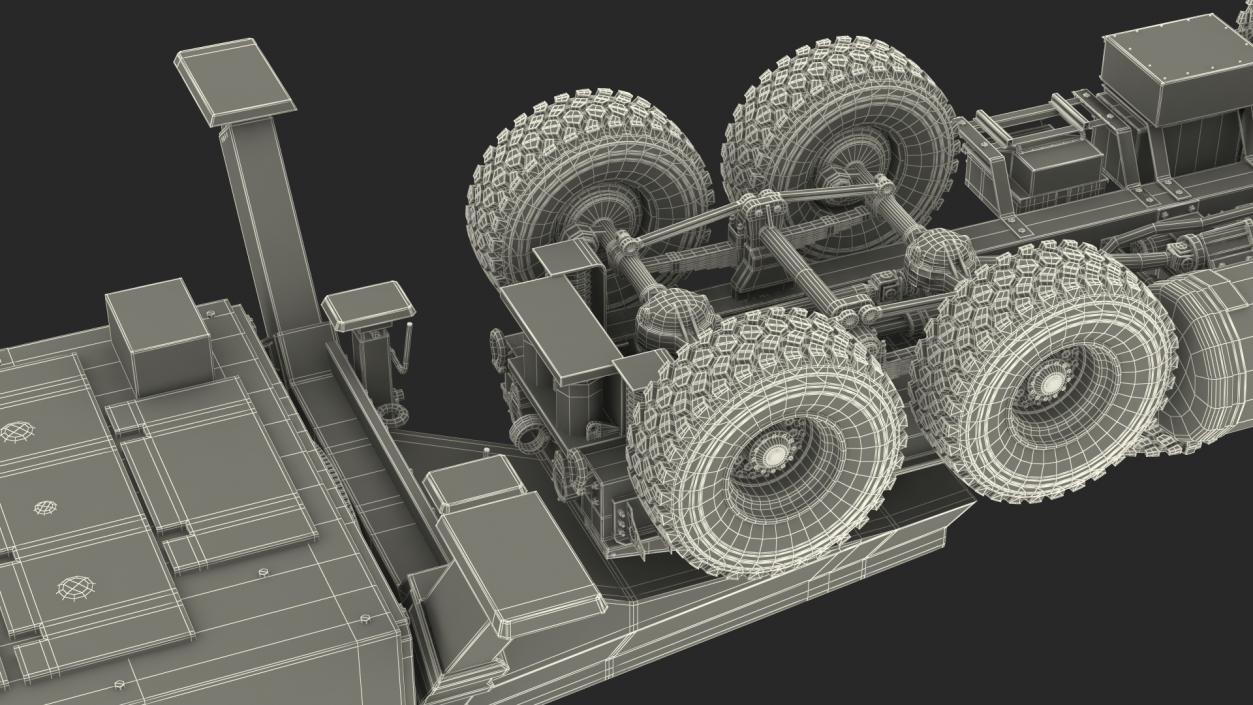 3D M983 Tractor with ANTPY2 XBand Radar Rigged model