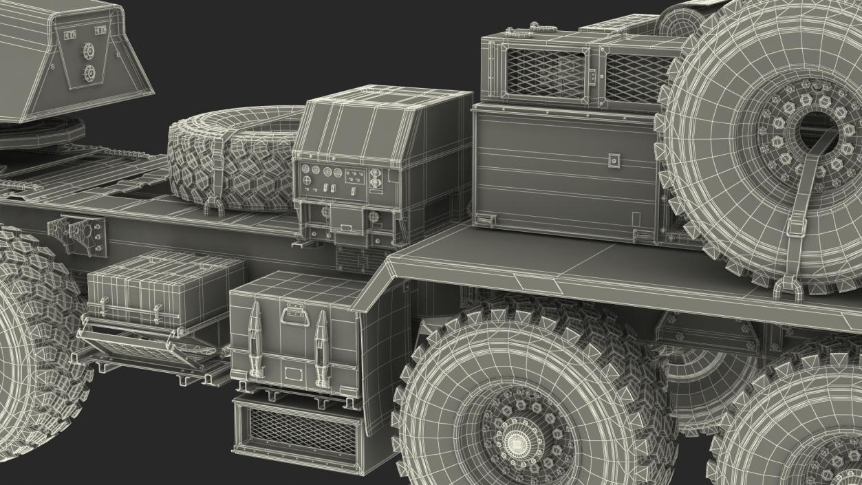 3D M983 Tractor with ANTPY2 XBand Radar Rigged model