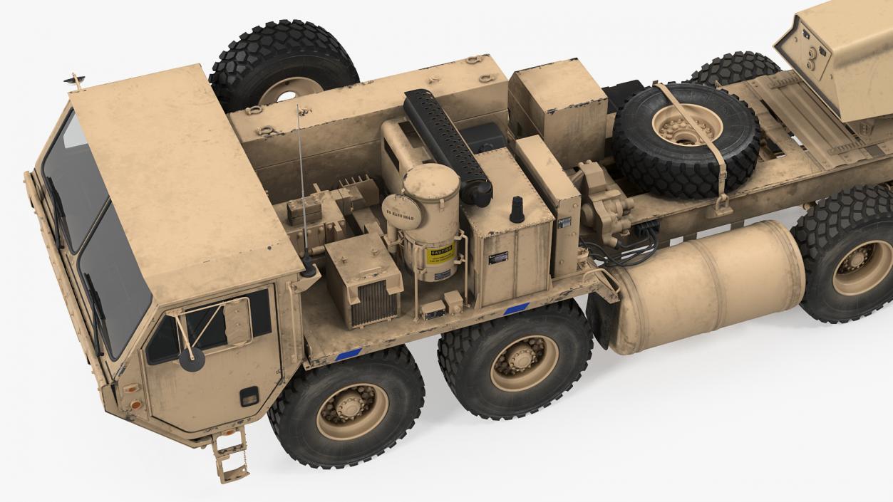 3D M983 Tractor with ANTPY2 XBand Radar Rigged model