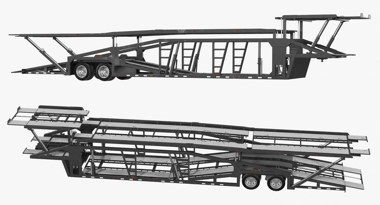 3D Car Hauler Trailer Generic