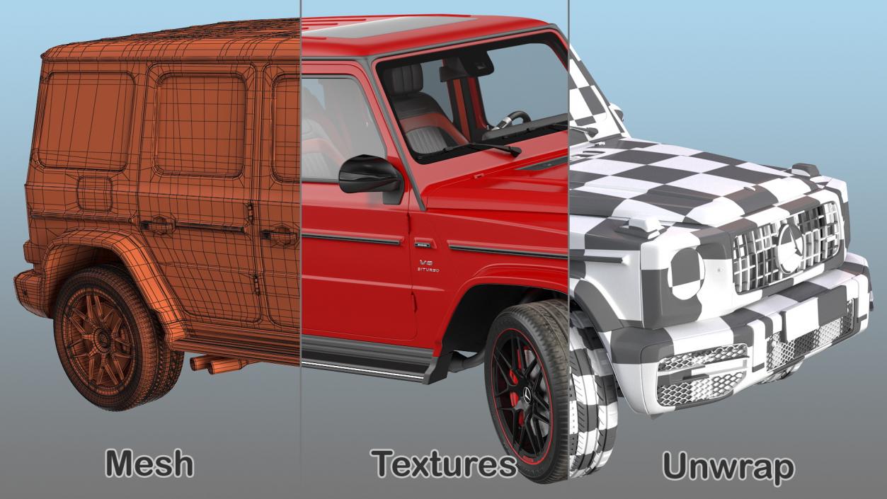 3D Mercedes-Benz G63 AMG 2019 Rigged model