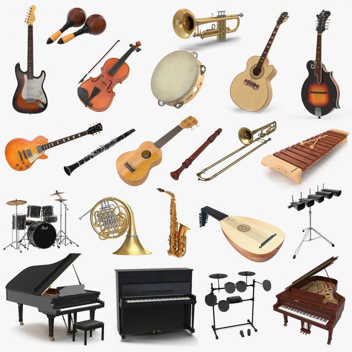 Musical Instruments 3D Models Collection 3 3D