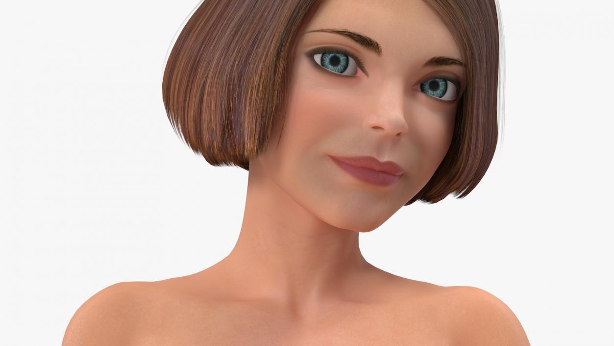 Nude Woman Standing Pose 3D model