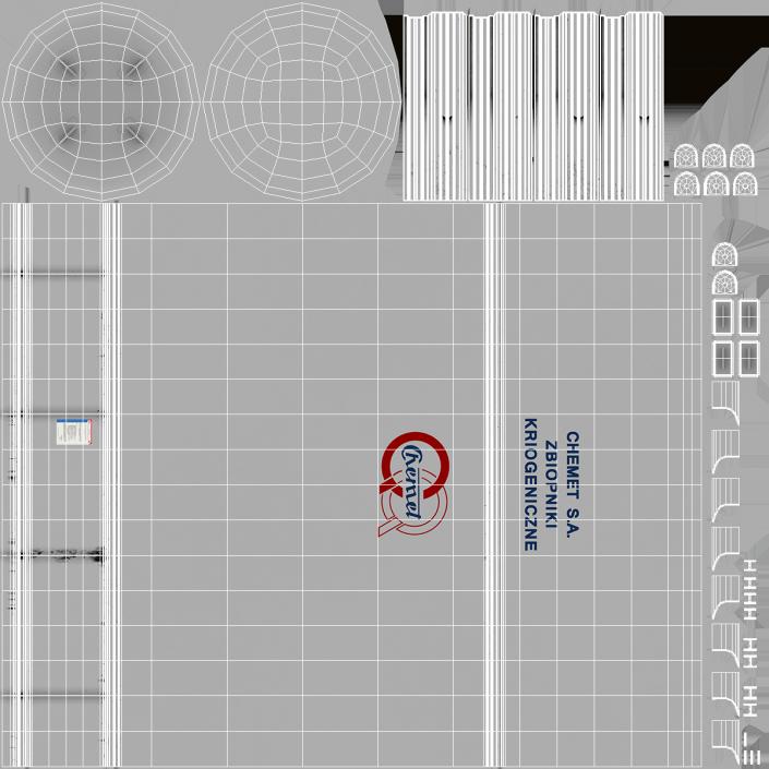 3D model LNG Gas Cryogenic Storage Tank