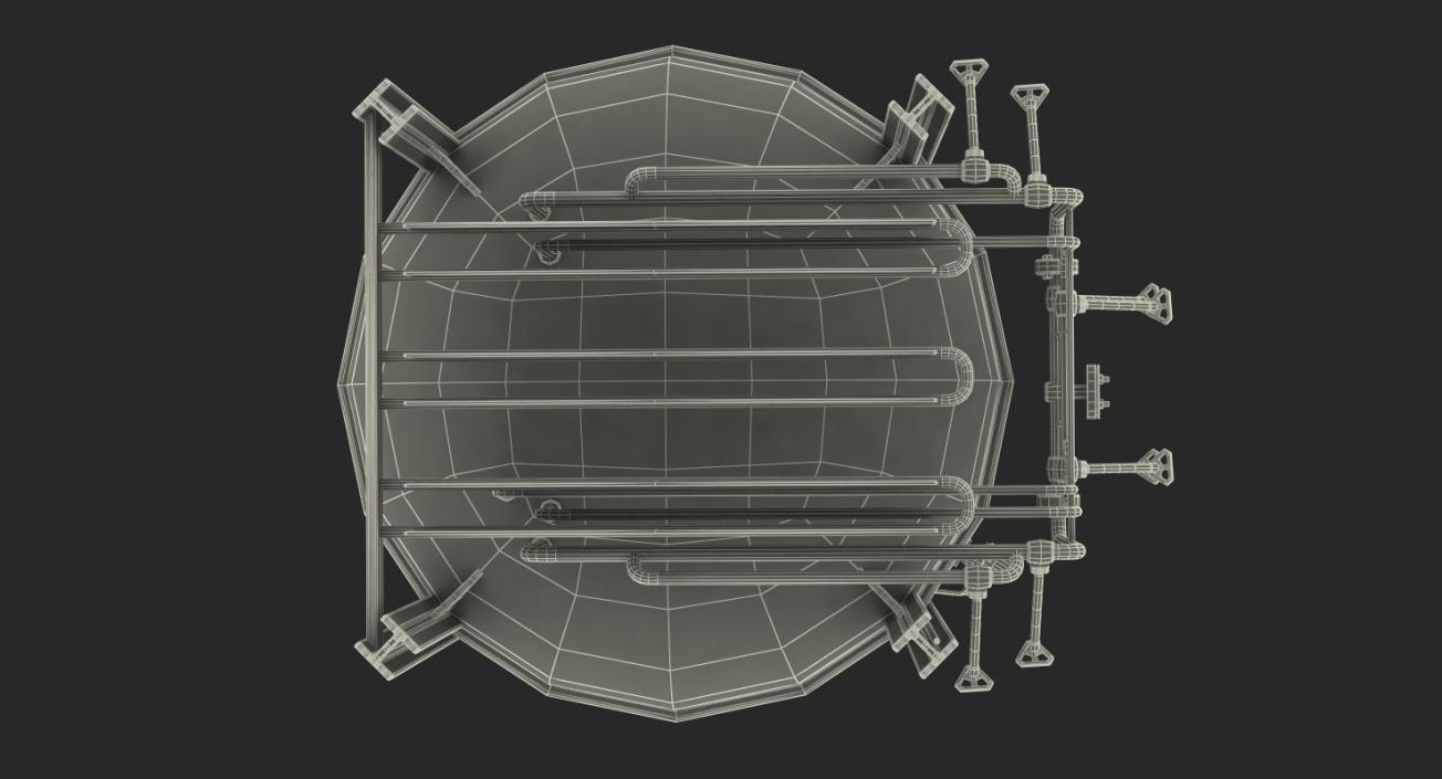 3D model LNG Gas Cryogenic Storage Tank