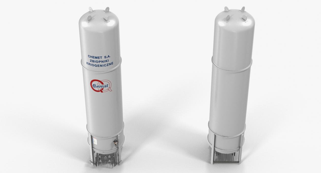 3D model LNG Gas Cryogenic Storage Tank