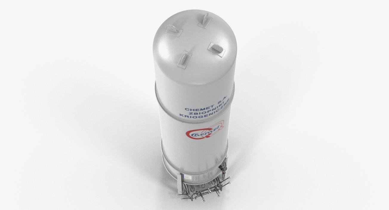 3D model LNG Gas Cryogenic Storage Tank