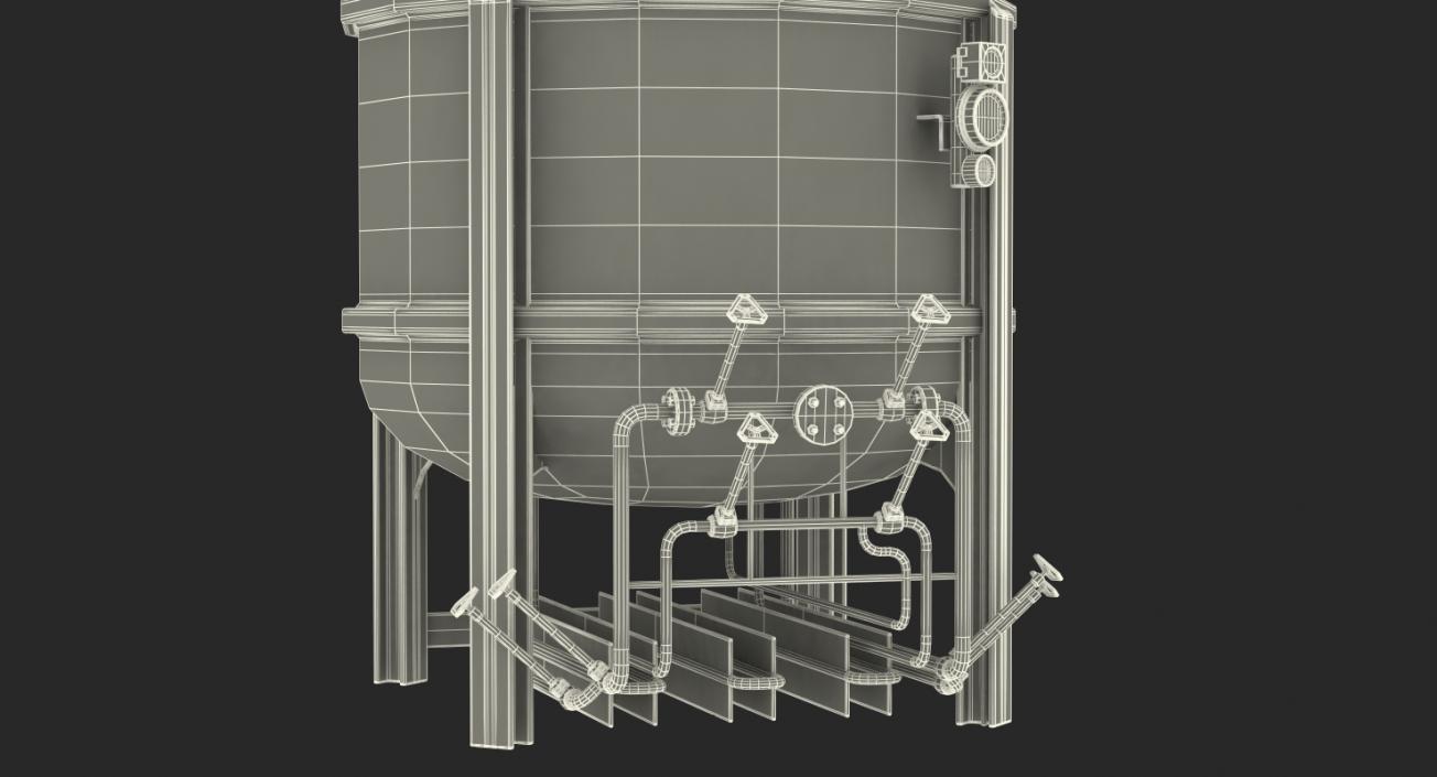 3D model LNG Gas Cryogenic Storage Tank