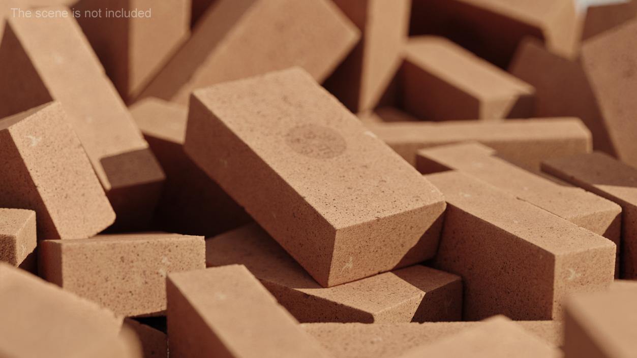 3D Rectangle Brown Fire Brick