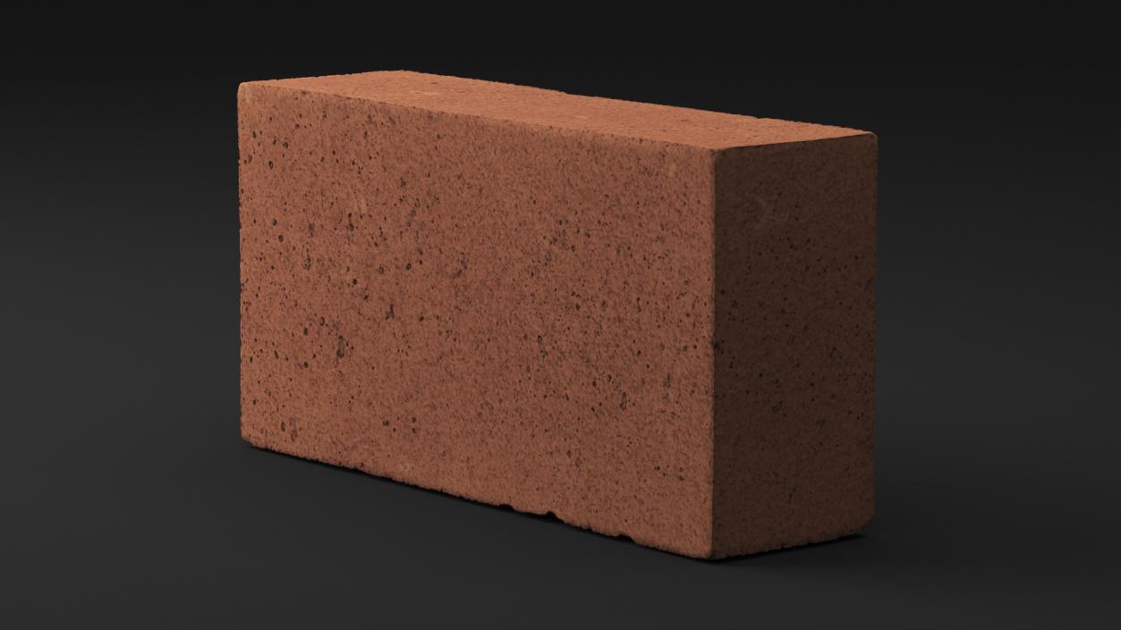 3D Rectangle Brown Fire Brick