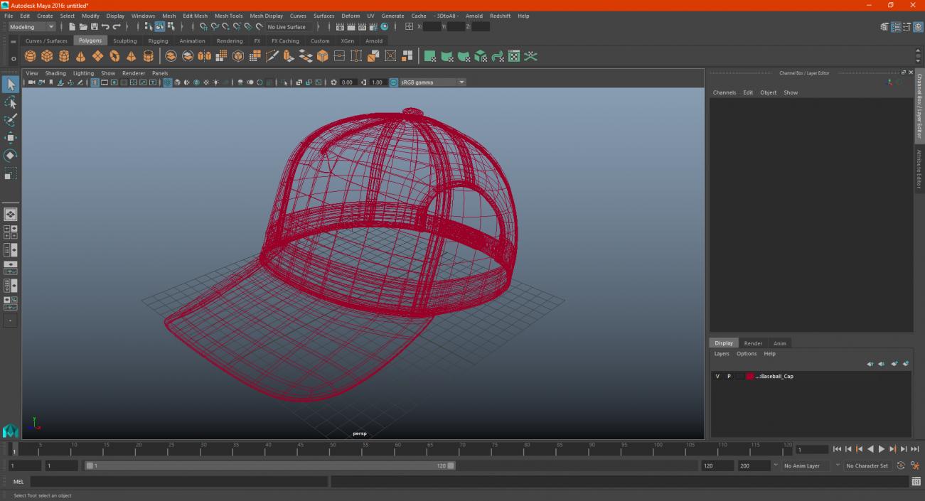 Baseball Cap 4 3D model