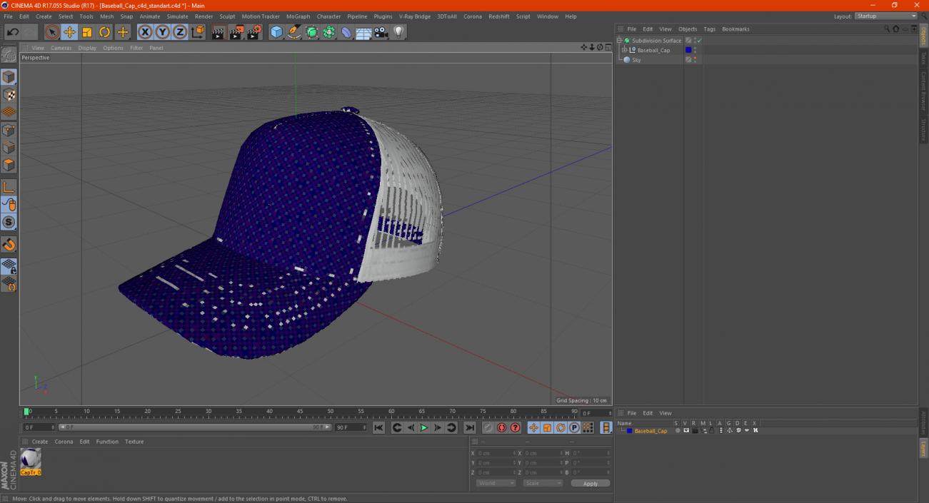 Baseball Cap 4 3D model