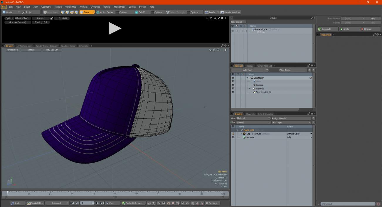 Baseball Cap 4 3D model