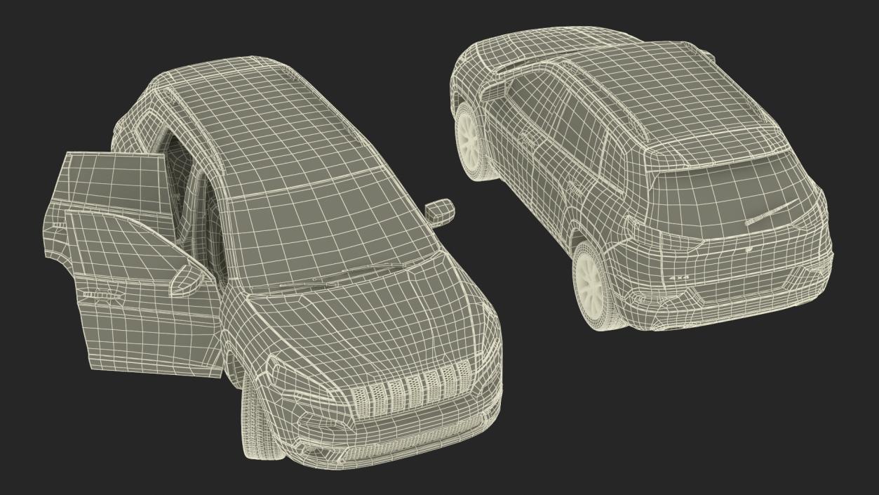 3D Modern SUV Rigged for Maya