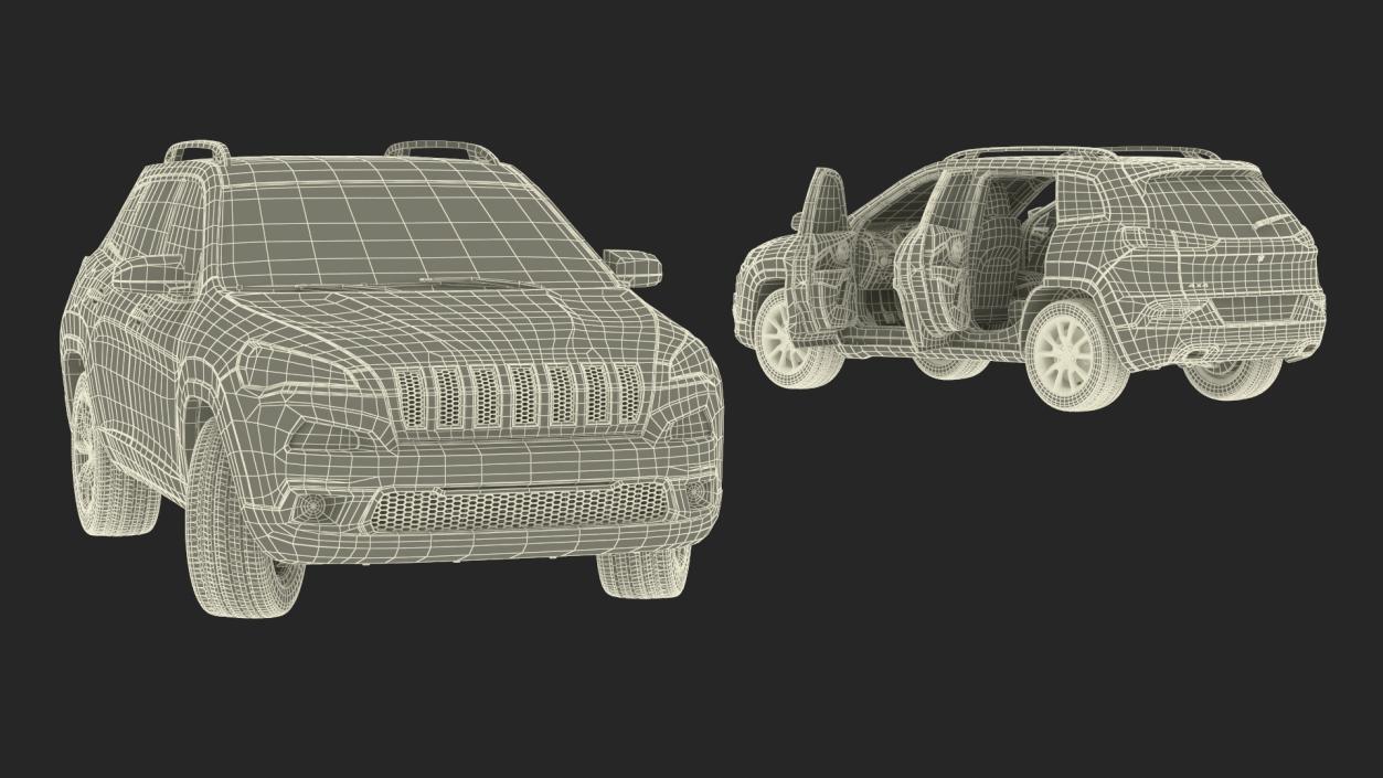 3D Modern SUV Rigged for Maya