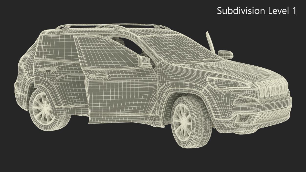 3D Modern SUV Rigged for Maya