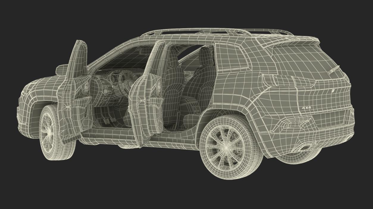 3D Modern SUV Rigged for Maya