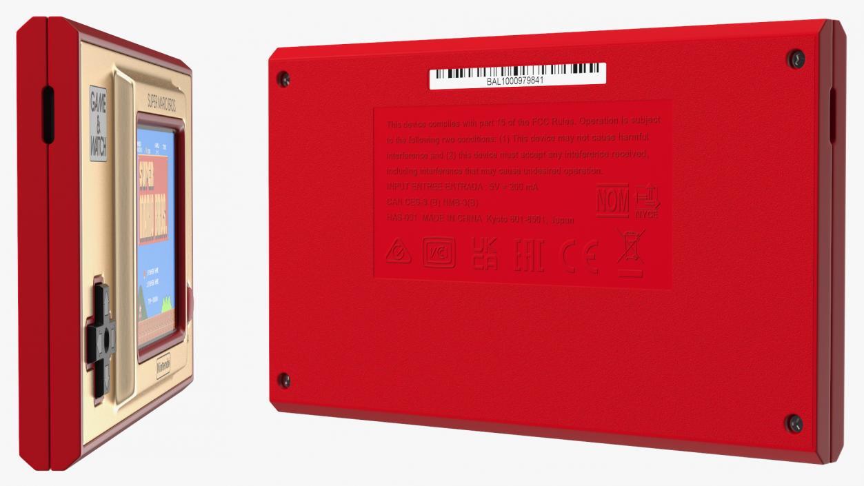 3D Nintendo Game and Watch Console Super Mario Bros model