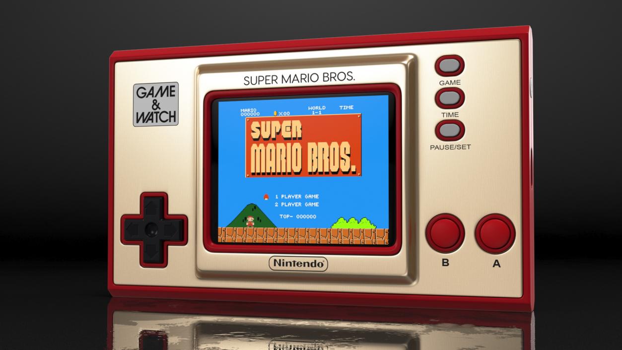 3D Nintendo Game and Watch Console Super Mario Bros model